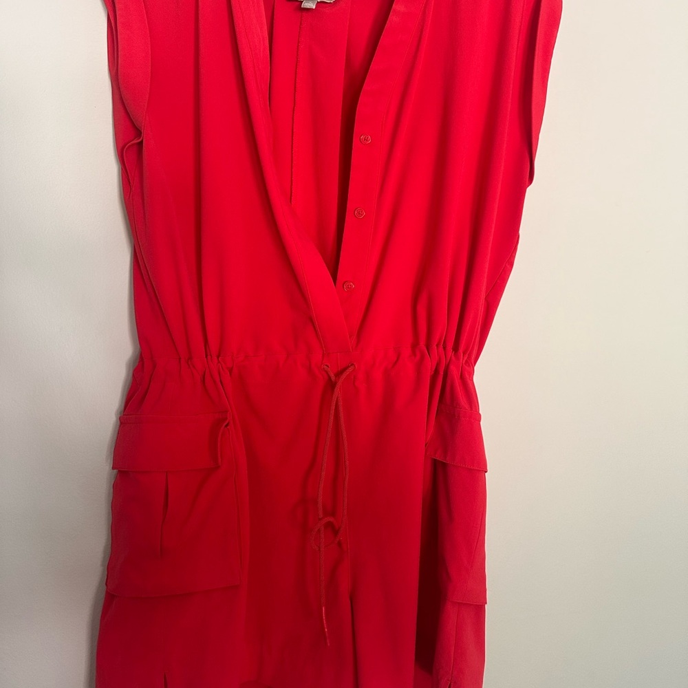 Athleta Vivid Red Sleeveless Mini Romper
